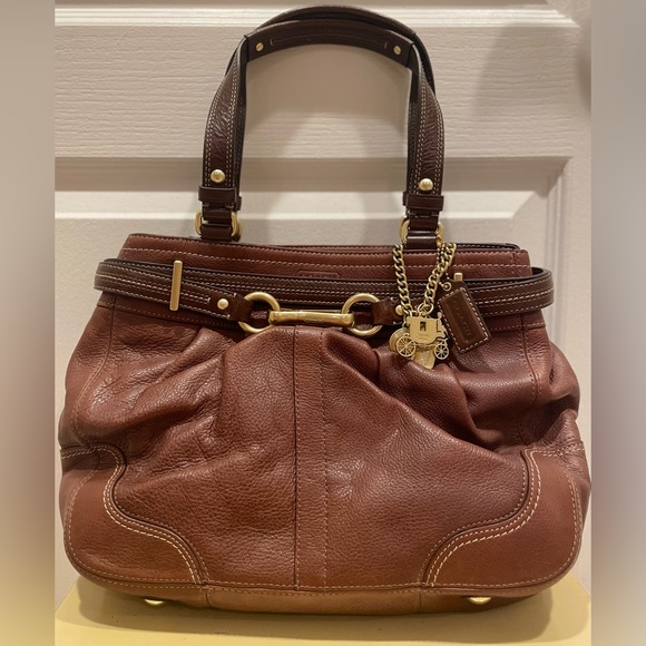 COACH Hampton Leather Carryall (Brown) - Picture 4 of 13